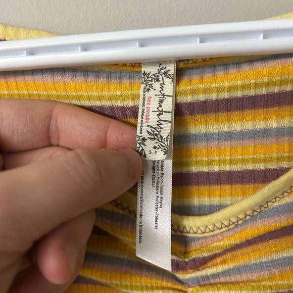 Free People Put A Stripe On It Long Sleeve Bodysuit - Picture 4 of 4